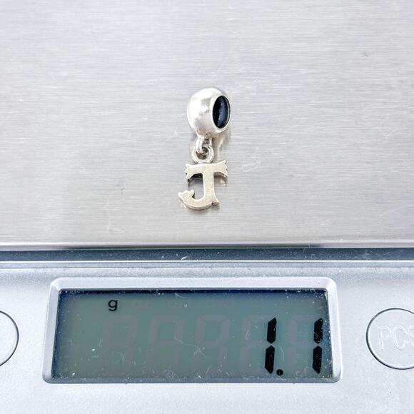 J Dangle Bracelet Charm | Vintage Sterling Silver 925 | INN Thailand - Picture 6 of 6